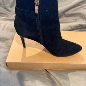 Marc Fisher Black Suede Heeled Boots